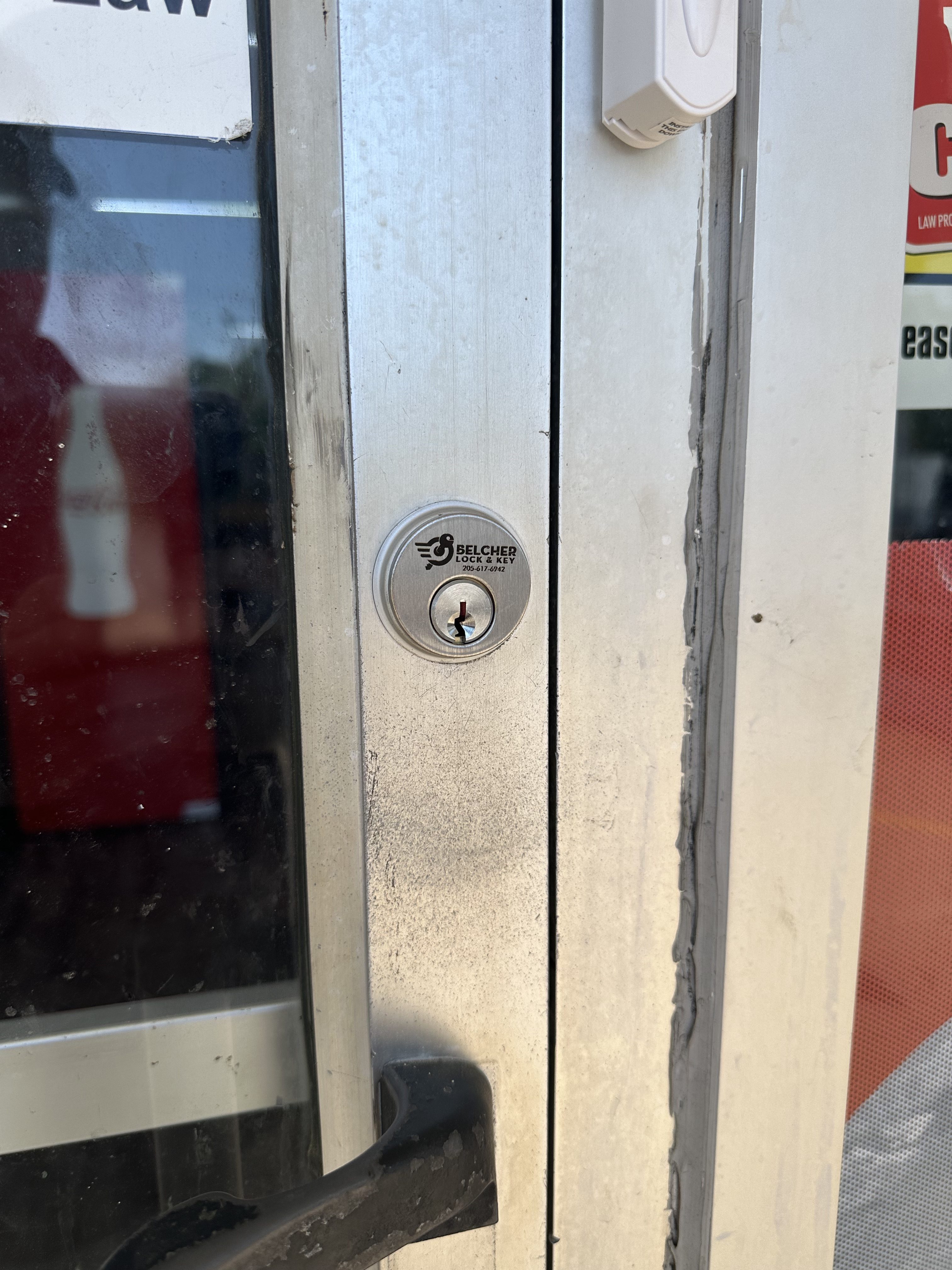 Commercial lock Installed by Belcher Lock and Key Jasper